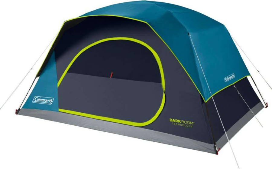 Camp Furniture * | Coleman Skydome Darkroom 8-Person Tent Blue