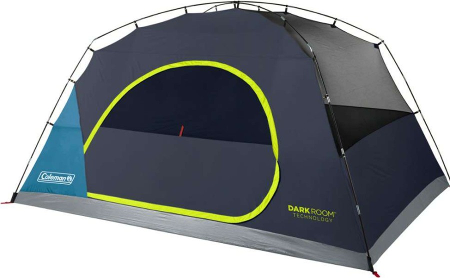 Camp Furniture * | Coleman Skydome Darkroom 8-Person Tent Blue