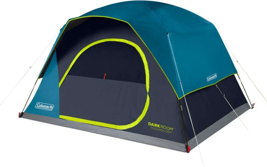 Camp Furniture * | Coleman Skydome Darkroom 6-Person Tent Blue