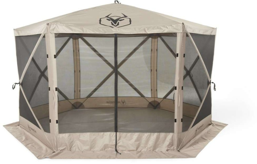 Camp Furniture * | Gazelle G6 6-Sided Screen Gazebo Desert Sand