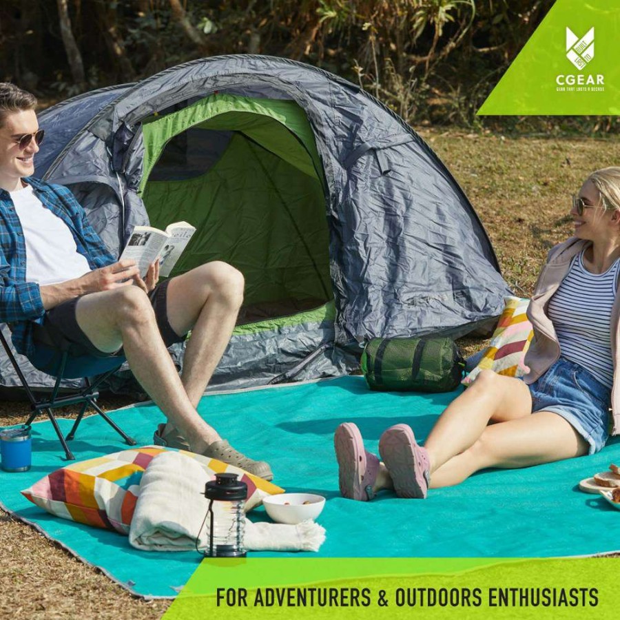 Camp Furniture * | Cgear Multimats Original Sand-Free Mat Blue/Green