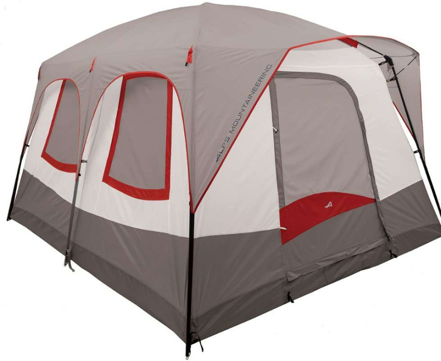 Camp Furniture * | Alps Mountaineering Camp Creek 6 Two-Room Tent Gray/Red