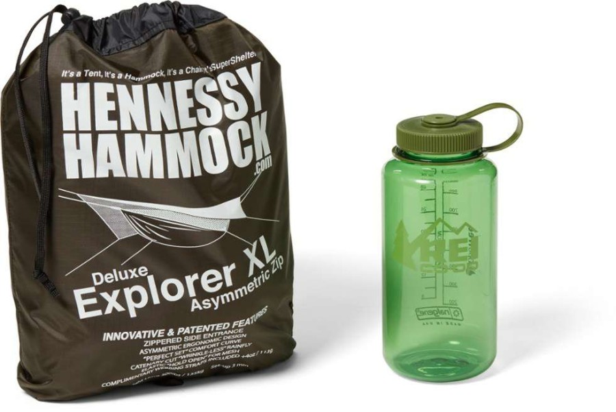 Camp Furniture * | Hennessy Hammock Explorer Deluxe Asym Zip Hammock Bark