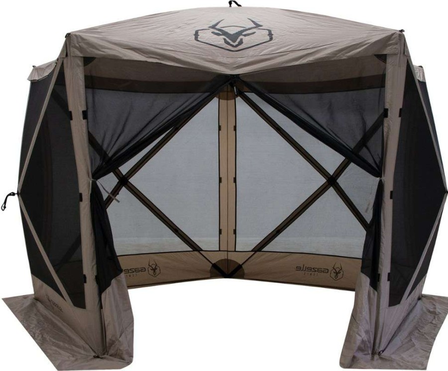 Camp Furniture * | Gazelle G5 5-Sided Portable Gazebo Desert Sand